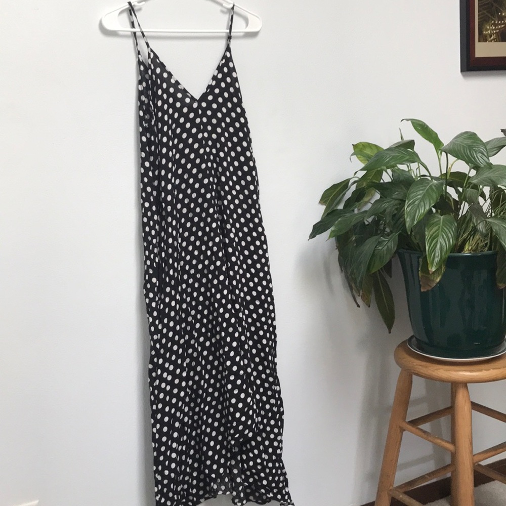 high/low maxi dress with pockets